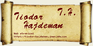 Tiodor Hajdeman vizit kartica